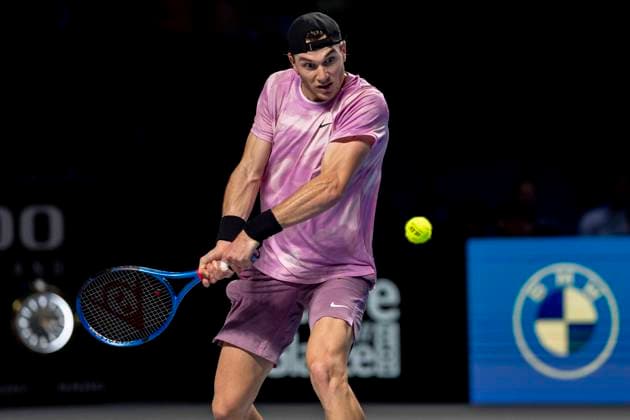 JACK DRAPER (GBR) (in picture) in match against TOMAS MACHAC (CZE) at the ATP, Tennis Herren World Tour, Erste Bank Open at the Wiener Stadthalle. Vienna