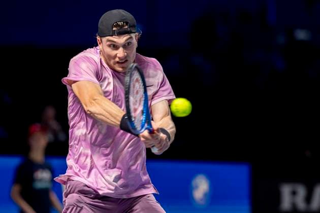 JACK DRAPER (GBR) (in picture) in match against TOMAS MACHAC (CZE) at the ATP, Tennis Herren World Tour, Erste Bank Open at the Wiener Stadthalle. Vienna