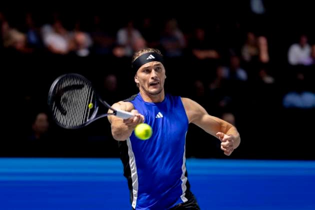 ALEXANDER ZVEREV (GER) (in picture) in match against LORENZO MUSETTI (ITA) at the ATP, Tennis Herren World Tour, Erste Bank Open at the Wiener Stadthalle. Vienna