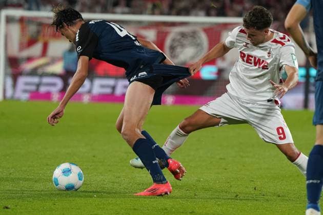 Sport Bilder des Tages Fussball, 2.BL Saison 2024 2025, 1.FC Köln - SC Paderborn RheinenergieStadion Köln luis engelns, SC Paderborn, luca waldschmidt,