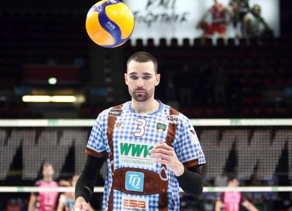 Victor RODRIGUEZ PEREZ (Herrsching), He-Volleyballl, Bundesliga 2024 25 WWK Volleys Herrsching vs Energiequelle Netzhoppers Koenigs Wusterhausen, Muenchen, BMW Park, 25.10.24 Copyright: WolfgangxFehrmann