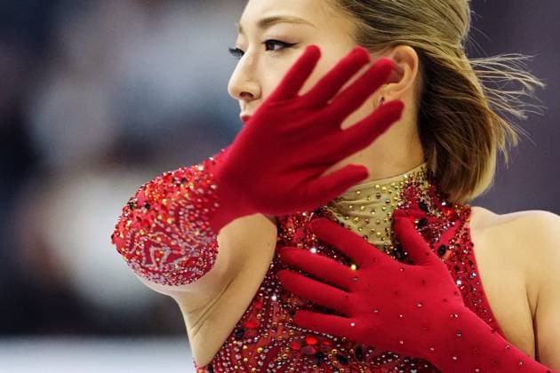 October 25, 2024, Halifax, Ns, Canada: Kaori Sakamoto of Japan competes in the women s short program at the Skate Canada International Figure skating, Eiskunstlauf competition in Halifax, Friday, Oct. 25, 2024. Kaori Sakamoto  - ZUMAc35_ 20241025_zaf_c35_092 Copyright: xDarrenxCalabresex