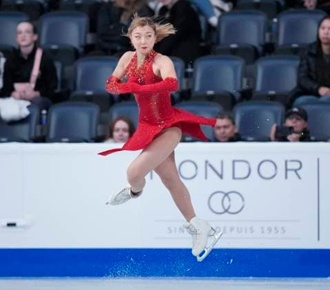 Kaori Sakamoto of Japan skates during the womens short program at the ISU Figure skating, Eiskunstlauf Skate Canada competition on October 25, 2024 in Halifax, Canada. Noxthirdxpartyxsales  (271158051)
