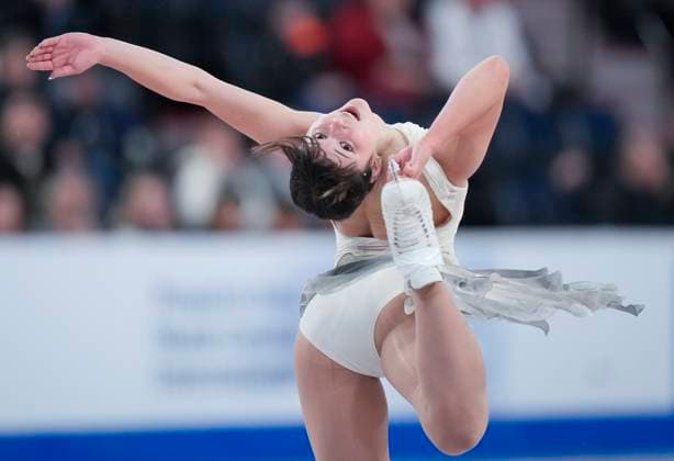 Alysa Liu of the U.S. skates during the womens short program at the ISU Figure skating, Eiskunstlauf Skate Canada competition on October 25, 2024 in Halifax, Canada. Noxthirdxpartyxsales  (271159190)
