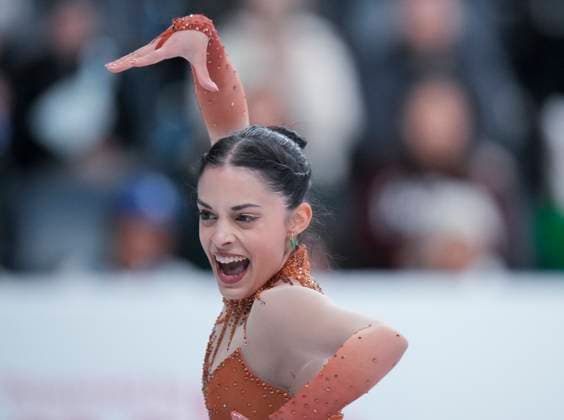Madeline Schizas of Canada skates during the womens short program at the ISU Figure skating, Eiskunstlauf Skate Canada competition on October 25, 2024 in Halifax, Canada. Noxthirdxpartyxsales  (271160641)