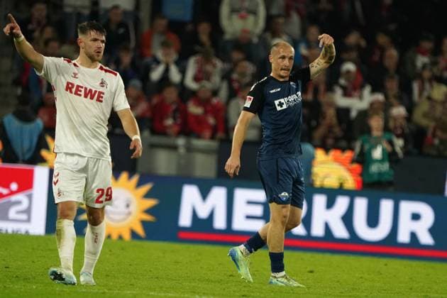 Fussball, 2.BL Saison 2024 2025, 1.FC Köln - SC Paderborn RheinenergieStadion Köln Jan Thielmann, FC Köln, Sven Michel SC Paderborn