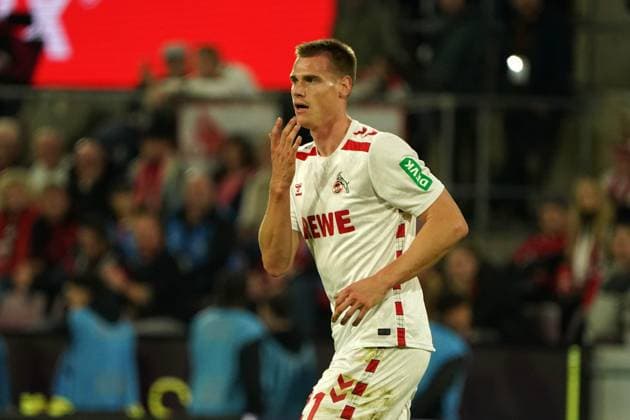 Fussball, 2.BL Saison 2024 2025, 1.FC Köln - SC Paderborn RheinenergieStadion Köln Steffen Tigges, FC Köln, Aktion, Einzelbild