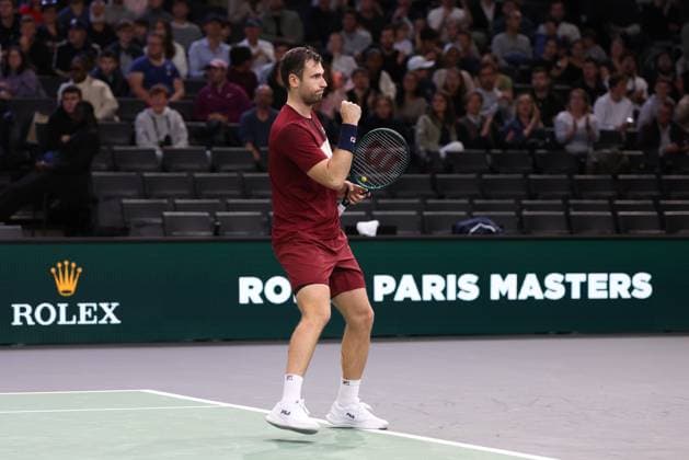 ROLEX PARIS MASTERS TENNIS 2024 Thierry Larret Maxppp. Tennis. Rolex Paris Masters. Accorhotels Arena, Paris (75), le 26 Octobre 2024. Qualifications : Cameron NORRIE (GBR) vs Quentin HALYS (FRA) Paris (75) ACCORHOTELS ARENA ILE DE FRANCE FRANCE  Copyright: xMAXPPPxThierryxLarretx TL_20241026_9010 0775453508st