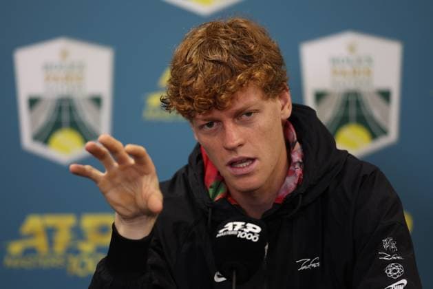 ROLEX PARIS MASTERS TENNIS 2024 Thierry Larret Maxppp. Tennis. Rolex Paris Masters. Accorhotels Arena, Paris (75), le 26 Octobre 2024. Conference de presse Jannik SINNER (ITA) Paris (75) ACCORHOTELS ARENA ILE DE FRANCE FRANCE  Copyright: xMAXPPPxThierryxLarretx TL_20241026_9095 0775453518st