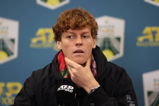 ROLEX PARIS MASTERS TENNIS 2024 Thierry Larret Maxppp. Tennis. Rolex Paris Masters. Accorhotels Arena, Paris (75), le 26 Octobre 2024. Conference de presse Jannik SINNER (ITA) Paris (75) ACCORHOTELS ARENA ILE DE FRANCE FRANCE  Copyright: xMAXPPPxThierryxLarretx TL_20241026_9106 0775453525st