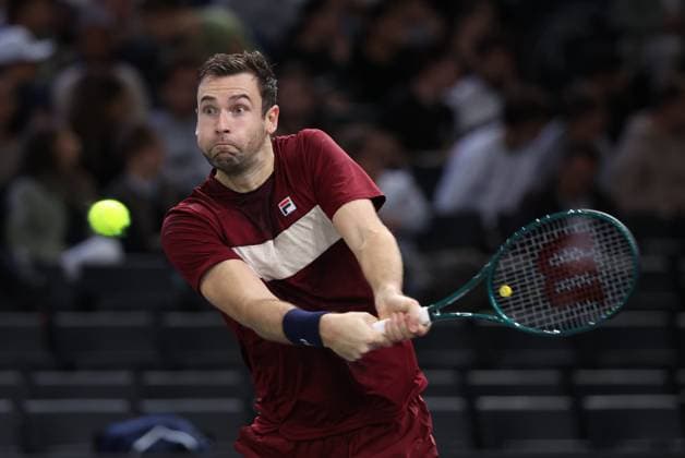 ROLEX PARIS MASTERS TENNIS 2024 Thierry Larret Maxppp. Tennis. Rolex Paris Masters. Accorhotels Arena, Paris (75), le 26 Octobre 2024. Qualifications : Cameron NORRIE (GBR) vs Quentin HALYS (FRA) Paris (75) ACCORHOTELS ARENA ILE DE FRANCE FRANCE  Copyright: xMAXPPPxThierryxLarretx TL_20241026_9008 0775453498st