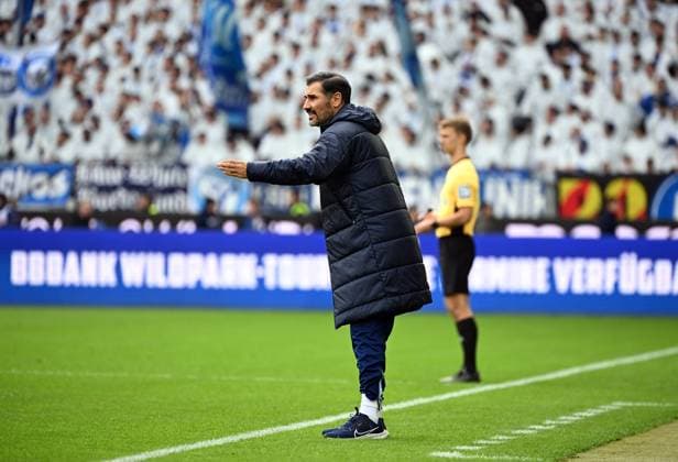 RECORD DATE NOT STATED 26.10.2024, xjhx, Fussball 2.Bundesliga, Karlsruher SC - Hertha BSC Berlin emspor, v.l. Trainer Christian Fiel (Hertha BSC Berlin) (DFL DFB REGULATIONS PROHIBIT ANY USE OF PHOTOGRAPHS as IMAGE SEQUENCES and or QUASI-VIDEO) Karlsruhe