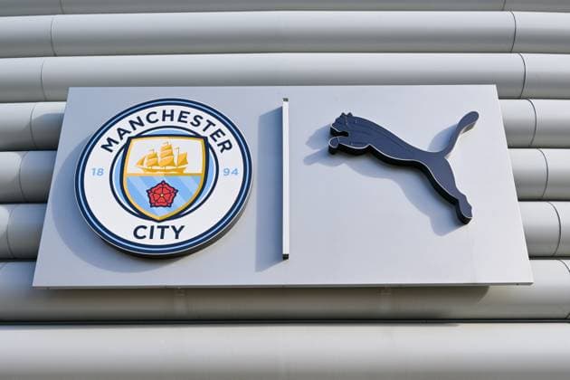 26th October 2024; Etihad Stadium, Manchester, England; Premier League Football, Manchester City versus Southampton; Manchester City and Puma emblems on the Campus building  ActionPlus12707936 LeexDurkin