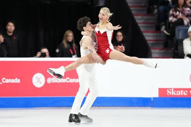 October 26, 2024, Halifax, Ns, Canada: Ice dancers Piper Gilles and Paul Poirier, of Canada, compete in rhythm dance at the Skate Canada International Figure skating, Eiskunstlauf competition in Halifax on Saturday, October 26, 2024. Piper Gilles, Paul Poirier - ZUMAc35_ 20241026_zaf_c35_025 Copyright: xDarrenxCalabresex