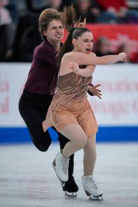 Oona Brown and Gage Brown of the U.S. skate during the rhythm dance program at the ISU Figure skating, Eiskunstlauf Skate Canada competition on October 26, 2024 in Halifax, Canada. Noxthirdxpartyxsales  (271236234)
