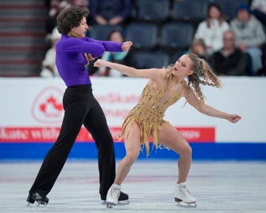 Emilia Zingas and Vadim Kolesnik of the U.S. skate during the rhythm dance program at the ISU Figure skating, Eiskunstlauf Skate Canada competition on October 26, 2024 in Halifax, Canada. Noxthirdxpartyxsales  (271236243)