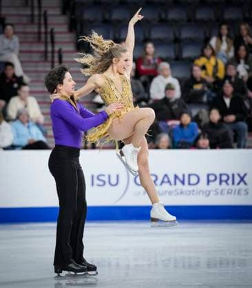 Emilia Zingas and Vadim Kolesnik of the U.S. skate during the rhythm dance program at the ISU Figure skating, Eiskunstlauf Skate Canada competition on October 26, 2024 in Halifax, Canada. Noxthirdxpartyxsales  (271237724)
