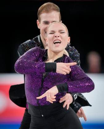 Natalie Taschlerova and Filip Taschler of Czechia skate during the rhythm dance program at the ISU Figure skating, Eiskunstlauf Skate Canada competition on October 26, 2024 in Halifax, Canada. Noxthirdxpartyxsales  (271237786)