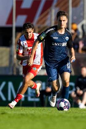RECORD DATE NOT STATED Regionalliga West; Fortuna Köln - SC Paderborn U21, U 21 26.10.2024 Martin Ens (SC Paderborn U21, 15), Henri Matter (Fortuna Köln, 14). Regionalliga West, Fortuna Köln - SC Paderborn U21, 13. Spieltag, am 26.10.2024, Südstadion, Köln Copyright: xBEAUTIFULxSPORTS Meuselx