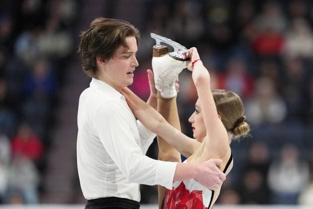 October 26, 2024, Halifax, Ns, Canada: Ekaterina Geynish and Dmitrii Chigirev of Uzbekistan compete in the pairs free program at the Skate Canada International Figure skating, Eiskunstlauf competition in Halifax on Saturday, October 26, 2024. Ekaterina Geynish, Dmitrii Chigirev  - ZUMAc35_ 20241026_zaf_c35_187 Copyright: xDarrenxCalabresex