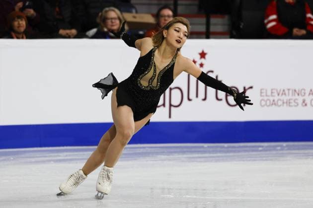 Figure skating, Eiskunstlauf Skate Canada International Kaori Sakamoto of Japan performs in the women s free program at Skate Canada International in Halifax on Oct. 26, 2024.  A14AA0003643472P