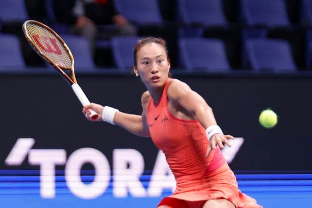 October 27, 2024, Tokyo, Japan: Qinwen ZHENG (CHN) wins the Singles Final match against Sofia KENIN (USA) during the Toray Pan Pacific Open Tennis Tournament 2024 at the Ariake Coliseum. Zheng won 7-6(5), 6-3. Tokyo Japan - ZUMAm191 20241027_aap_m191_006 Copyright: xRodrigoxReyesxMarinx