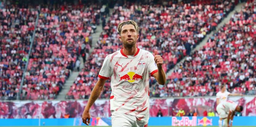 RB Leipzig - Freiburg Bundesliga Leipzig, 26.10.2024, Red Bull Arena, Fußball Bundesliga, Spieltag 8 , RB Leipzig vs. SC Freiburg 3:1 (0:1) , Im Bild: Kevin Kampl (44, RB Leipzig) ,
