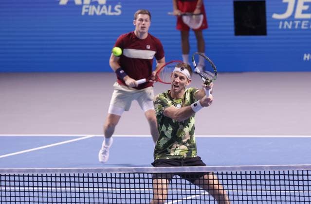 TENNIS - ATP, Tennis Herren Erste Bank Open VIENNA,AUSTRIA,27.OCT.24 - TENNIS - ATP World Tour, Erste Bank Open. Image shows Neal Skupski (GBR) and Michael Venus (NZL).  GEPAxpictures xWalterxLuger