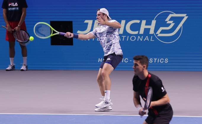 TENNIS - ATP, Tennis Herren Erste Bank Open VIENNA,AUSTRIA,27.OCT.24 - TENNIS - ATP World Tour, Erste Bank Open. Image shows Lucas Miedler and Alexander Erler (AUT).  GEPAxpictures xWalterxLuger