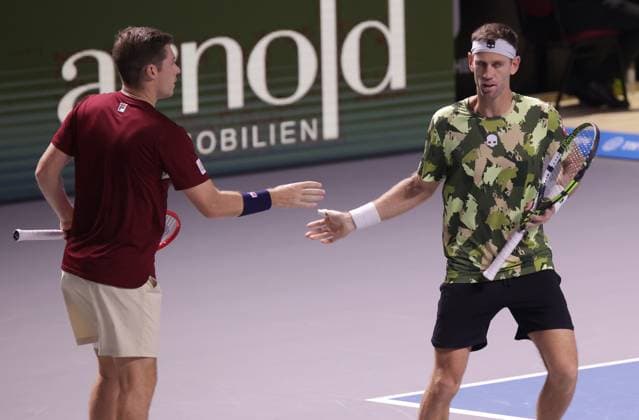 TENNIS - ATP, Tennis Herren Erste Bank Open VIENNA,AUSTRIA,27.OCT.24 - TENNIS - ATP World Tour, Erste Bank Open. Image shows Neal Skupski (GBR) and Michael Venus (NZL).  GEPAxpictures xWalterxLuger