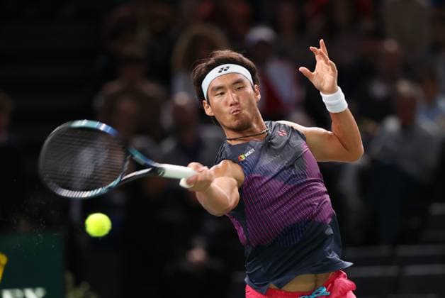 ROLEX PARIS MASTERS TENNIS 2024 Thierry Larret Maxppp. Tennis. Rolex Paris Masters. Accorhotels Arena, Paris (75),le 27 Octobre 2024. Qualifications : Quentin HALYS (FRA) vs Yunchaokete BU (CHN). Paris (75) ACCORHOTELS ARENA ILE DE FRANCE FRANCE  Copyright: xMAXPPPxThierryxLarretx TL_20241027_0011 0775668211st