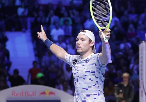 TENNIS - ATP, Tennis Herren Erste Bank Open VIENNA,AUSTRIA,27.OCT.24 - TENNIS - ATP World Tour, Erste Bank Open. Image shows the rejoicing of Lucas Miedler (AUT).  GEPAxpictures xWalterxLuger