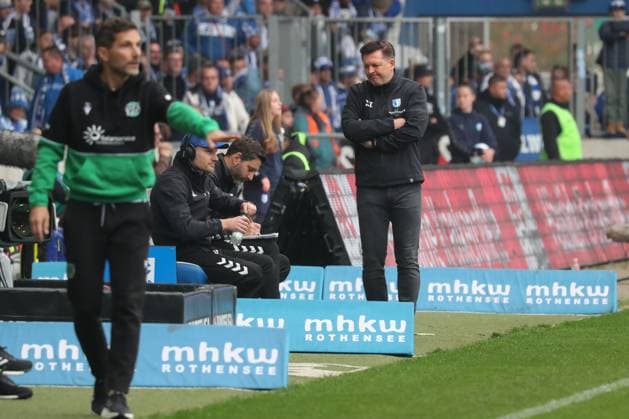 27.10.2024, xgox, Fussball 2. Bundesliga, 1. FC Magdeburg - Hannover 96 emspor, v.l. Christian Titz (Magdeburg, Trainer) (DFL DFB REGULATIONS PROHIBIT ANY USE OF PHOTOGRAPHS as IMAGE SEQUENCES and or QUASI-VIDEO) Magdeburg