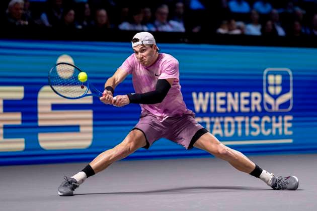 JACK DRAPER (GBR) (in picture) in match against KAREN KHACHANOV at the ATP, Tennis Herren World Tour, Erste Bank Open at the Wiener Stadthalle. Vienna