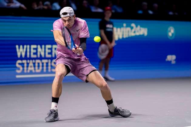 JACK DRAPER (GBR) (in picture) in match against KAREN KHACHANOV at the ATP, Tennis Herren World Tour, Erste Bank Open at the Wiener Stadthalle. Vienna