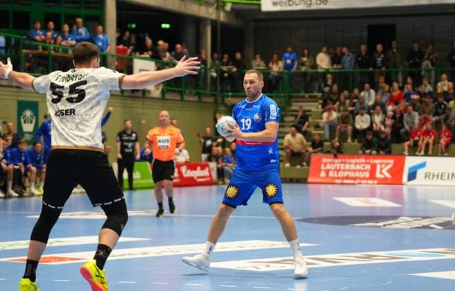 2. Handball Bundesliga, Bergischer HC vs. HC Elbflorenz, 27.10.2024 Tomáö Babák (Bergischer HC 19) ;2. Handball Bundesliga, Bergischer HC vs. HC Elbflorenz, 27.10.2024,Uni-Halle,Wuppertal,Deutschland am 27.10.24