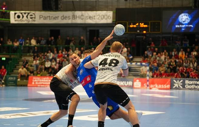 2. Handball Bundesliga, Bergischer HC vs. HC Elbflorenz, 27.10.2024 Tomáö Babák (Bergischer HC 19) ;2. Handball Bundesliga, Bergischer HC vs. HC Elbflorenz, 27.10.2024,Uni-Halle,Wuppertal,Deutschland am 27.10.24