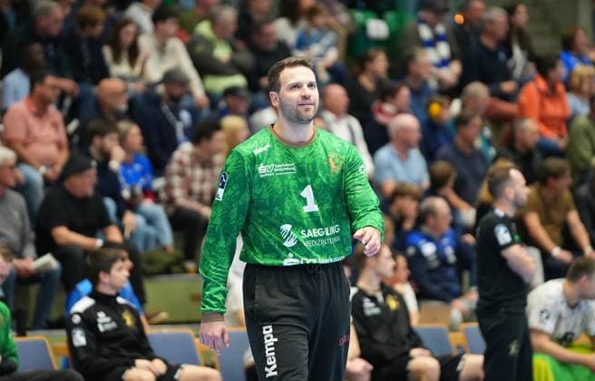 2. Handball Bundesliga, Bergischer HC vs. HC Elbflorenz, 27.10.2024 Marino Mallwitz (HC Elbflorenz Dresden 1) ;2. Handball Bundesliga, Bergischer HC vs. HC Elbflorenz, 27.10.2024,Uni-Halle,Wuppertal,Deutschland am 27.10.24