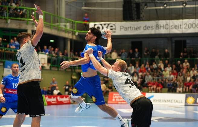 2. Handball Bundesliga, Bergischer HC vs. HC Elbflorenz, 27.10.2024 Eloy Morante Maldonado (Bergischer HC 33) ;2. Handball Bundesliga, Bergischer HC vs. HC Elbflorenz, 27.10.2024,Uni-Halle,Wuppertal,Deutschland am 27.10.24