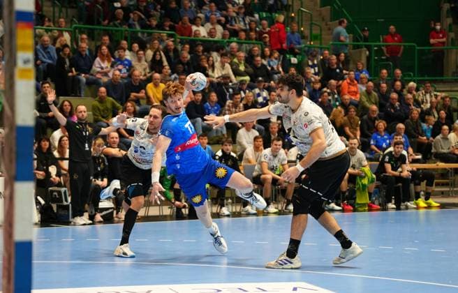 2. Handball Bundesliga, Bergischer HC vs. HC Elbflorenz, 27.10.2024 Johannes Wasielewski (Bergischer HC 77) ;2. Handball Bundesliga, Bergischer HC vs. HC Elbflorenz, 27.10.2024,Uni-Halle,Wuppertal,Deutschland am 27.10.24