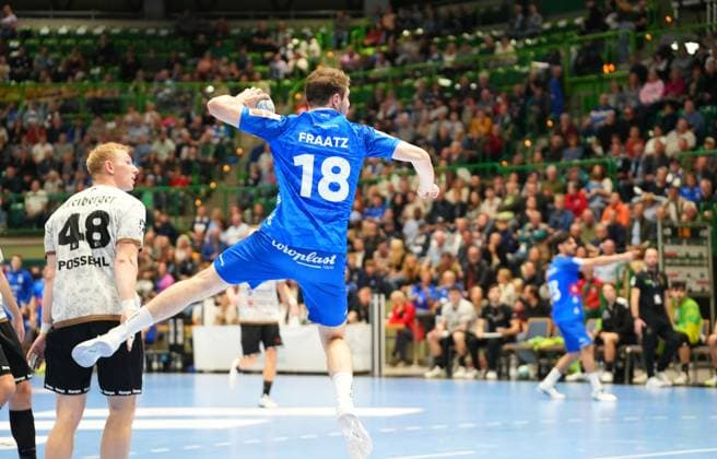 2. Handball Bundesliga, Bergischer HC vs. HC Elbflorenz, 27.10.2024 Yannick Fraatz (Bergischer HC 18) ;2. Handball Bundesliga, Bergischer HC vs. HC Elbflorenz, 27.10.2024,Uni-Halle,Wuppertal,Deutschland am 27.10.24