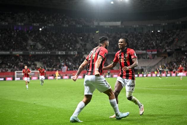 OGC Nice v AS Monaco - Ligue 1 MCDonald s 2024 2025 28 Hicham BOUDAOUI (ogcn) - 24 Gaetan LABORDE (ogcn) during the Ligue 1 MCDonald s match between Nice and Monaco at Allianz Riviera Stadium on October 27, 2024 in Nice, France. Nice France  Copyright: xFEPx 776228937