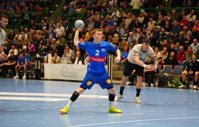 2. Handball Bundesliga, Bergischer HC vs. HC Elbflorenz, 27.10.2024 Noah Beyer (Bergischer HC 2) ;2. Handball Bundesliga, Bergischer HC vs. HC Elbflorenz, 27.10.2024,Uni-Halle,Wuppertal,Deutschland am 27.10.24