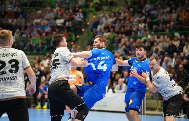 2. Handball Bundesliga, Bergischer HC vs. HC Elbflorenz, 27.10.2024 Gerdas Babarskas (Bergischer HC 14) ;2. Handball Bundesliga, Bergischer HC vs. HC Elbflorenz, 27.10.2024,Uni-Halle,Wuppertal,Deutschland am 27.10.24