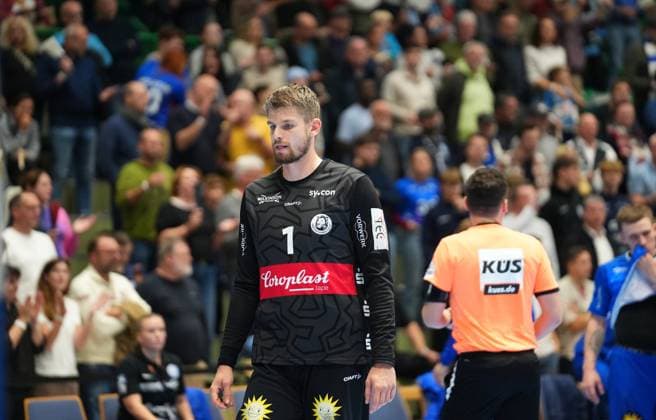 2. Handball Bundesliga, Bergischer HC vs. HC Elbflorenz, 27.10.2024 Christopher Rudeck (Bergischer HC 1) ;2. Handball Bundesliga, Bergischer HC vs. HC Elbflorenz, 27.10.2024,Uni-Halle,Wuppertal,Deutschland am 27.10.24