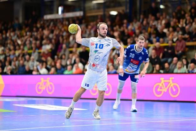 Handball I Herren I Saison 2024-2025 I 2. HBL I 9. Spieltag I VfL Lübeck-Schwartau - Dessau-Rosslauer HV 06 I 27.10.2024 Vincent Bülow (10, Dessau-Roßlauer HV 06) Hansestadt Lübeck Hansehalle Schleswig-Holstein Deutschland
