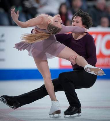 Emilia Zingas and Vadim Kolesnik of the U.S. skate during the ice dance free skating program at the ISU Figure skating, Eiskunstlauf Skate Canada competition on October 27, 2024 in Halifax, Canada. Noxthirdxpartyxsales  (271369733)