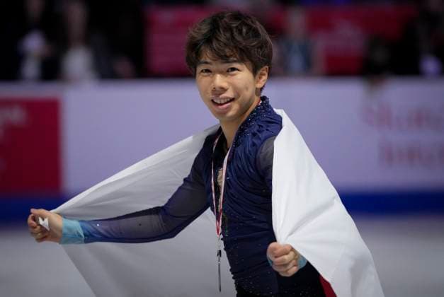 Shun Sato of Japan pose at the ISU Figure skating, Eiskunstlauf Skate Canada competition on October 27, 2024 in Halifax, Canada. Sato finished second. Noxthirdxpartyxsales  (271370231)