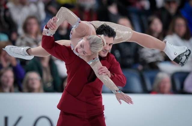 Piper Gilles and Paul Poirier of Canada skate during the ice dance free skating program at the ISU Figure skating, Eiskunstlauf Skate Canada competition on October 27, 2024 in Halifax, Canada. They won the competition. Noxthirdxpartyxsales  (271369760)