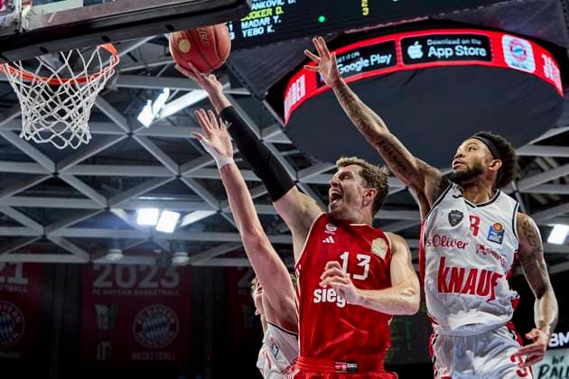 Bilder des Jahres 2024, Sport 10 Oktober Sport Themen der Woche KW43 Sport Bilder des Tages Deutsche Basketball Bundesliga (BBL), FC Bayern München Basketball vs Würzburg Baskets, München FC Bayern Basketball, Würzburg Baskets, 2024-10-27 in München (BMW Park) OBST Andreas (FC Bayern Basketball FCBB13SG) sportworld München BMW Park Bayern Deutschland *** German Basketball Bundesliga BBL , FC Bayern Munich Basketball vs Würzburg Baskets, Munich FC Bayern Basketball, Würzburg Baskets, 2024 10 27 in Munich BMW Park OBST Andreas FC Bayern Basketball FCBB13SG sportworld Munich BMW Park Bayern Germany